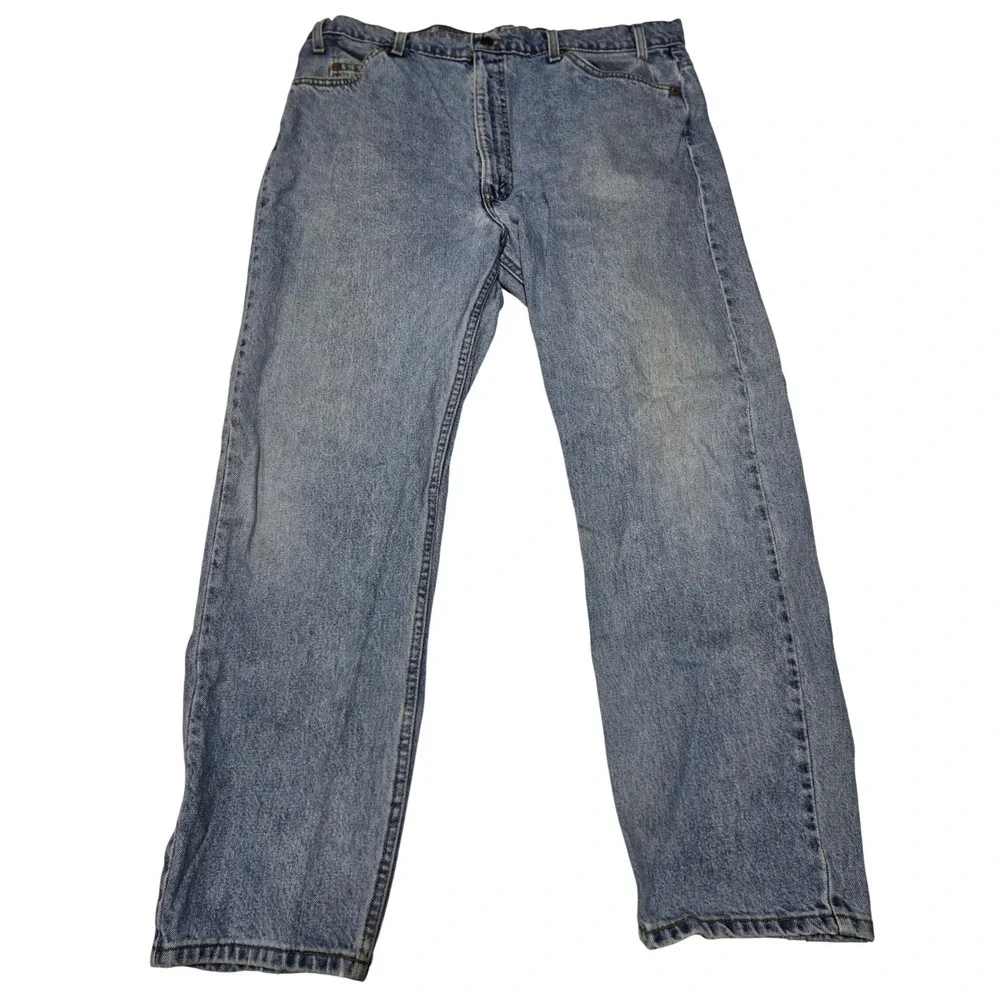 Levi's Orange Tab 505 Light Wash Straight Leg Jeans Men's 36x30 Vintage USA